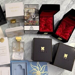 Rare luxury niche Fragrance Du Bois EMPTY 7 boxes LOT